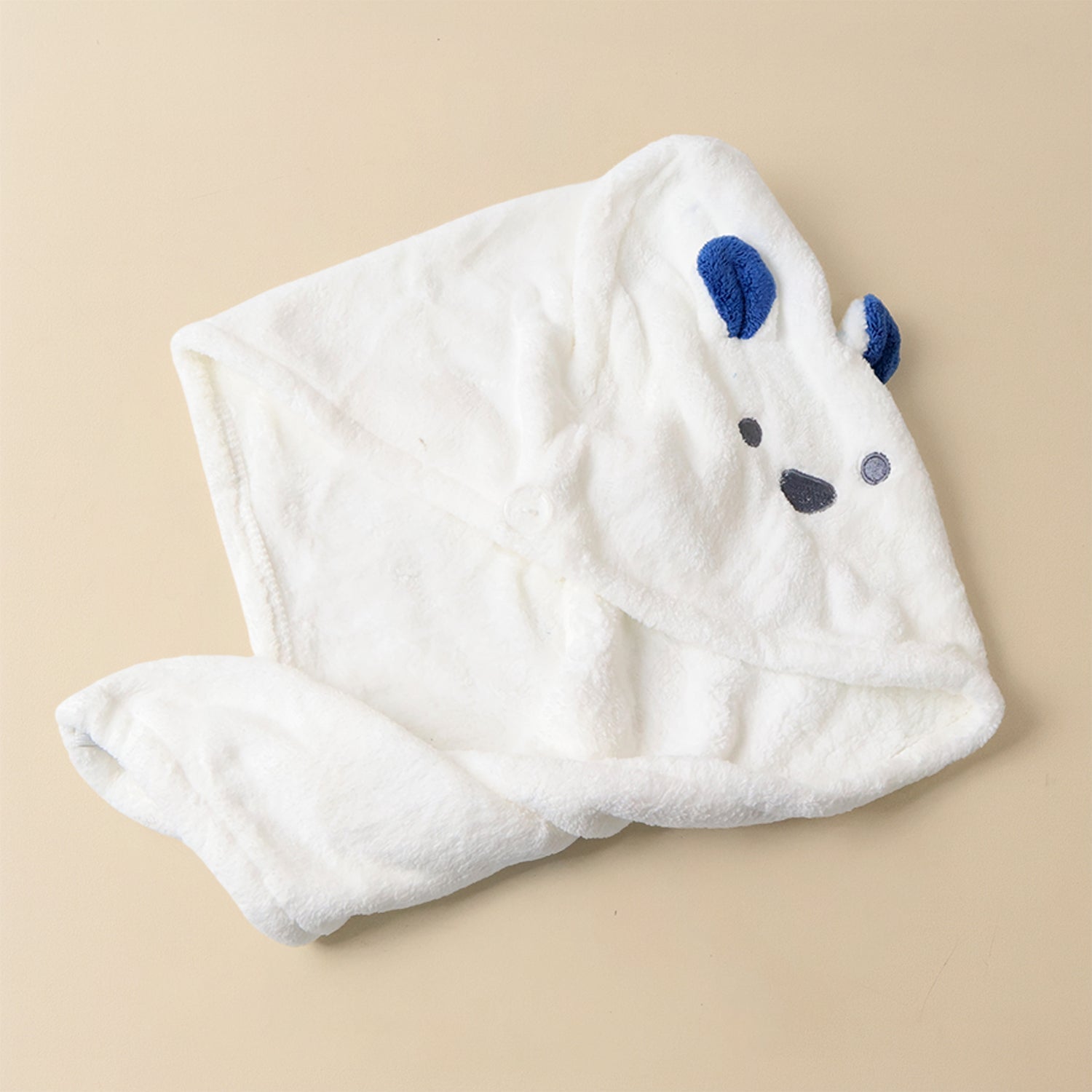 Soft Microfiber Hair Drying Towel Wrap with Cute Animal Ears & Button Closure (1 Pc) Soft Microfiber Hair Drying Towel Wrap with Cute Animal Ears & Button Closure (1 Pc)
